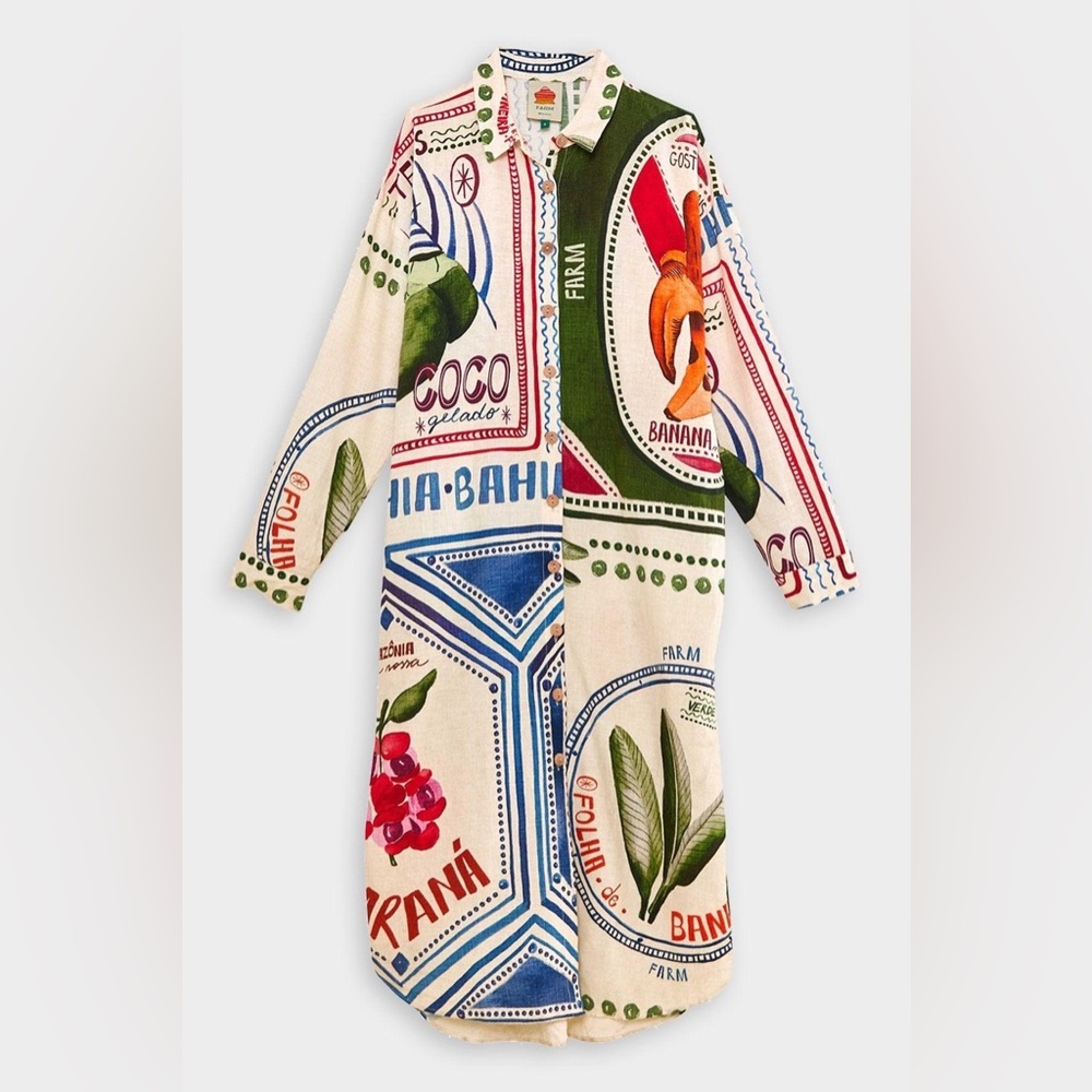 FARM Rio Our Stamps Shirtdress